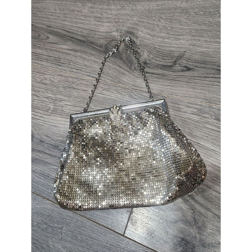 Vintage Silver Whiting & Davis Mini Glam Evening Bag